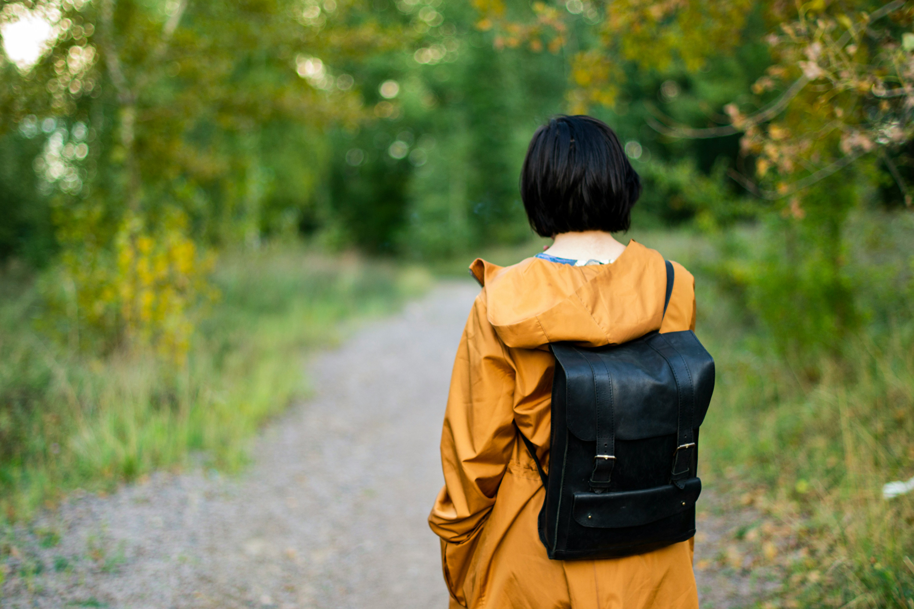Rucksack wird außen gereinigt