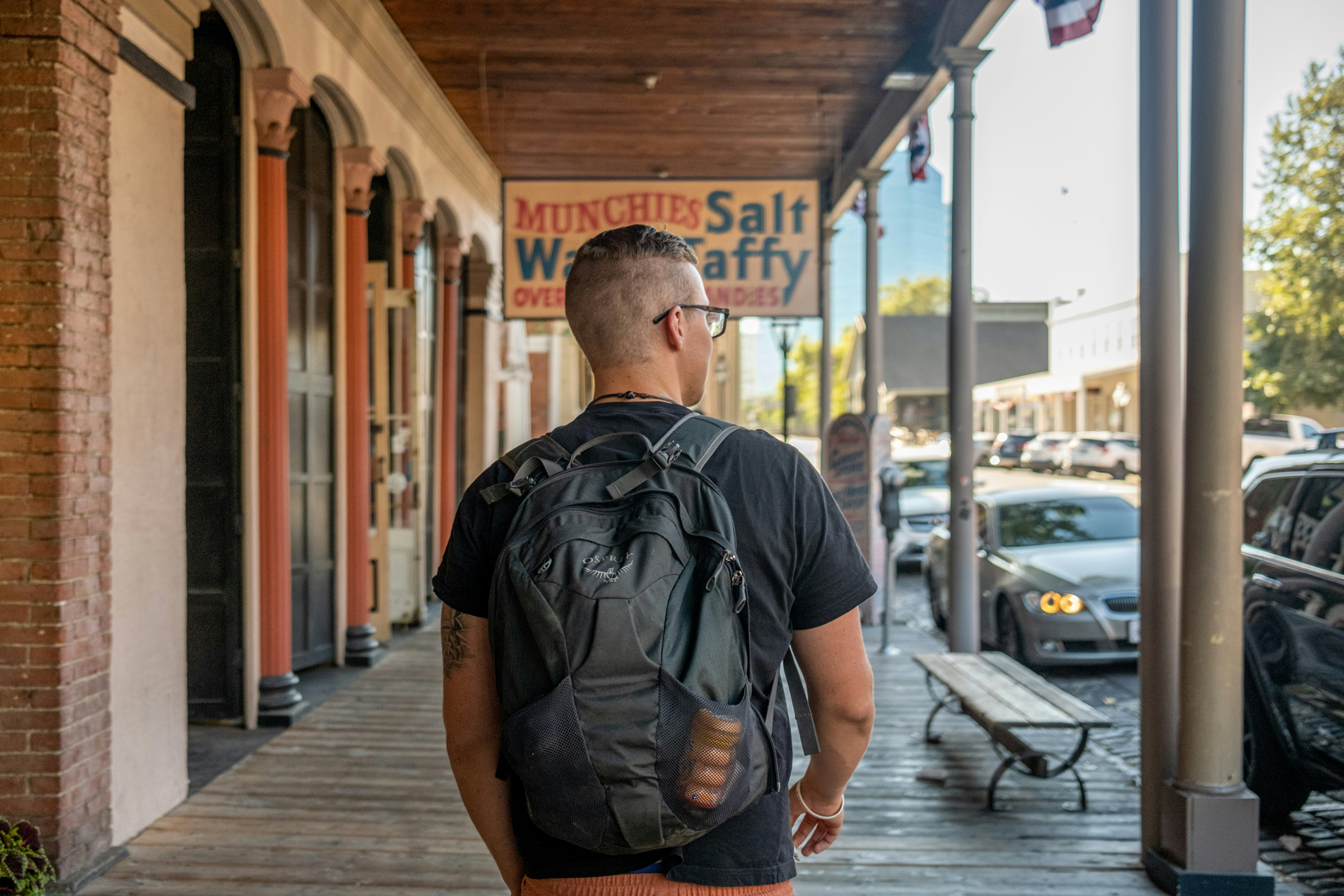 Abgenutzter Rucksack