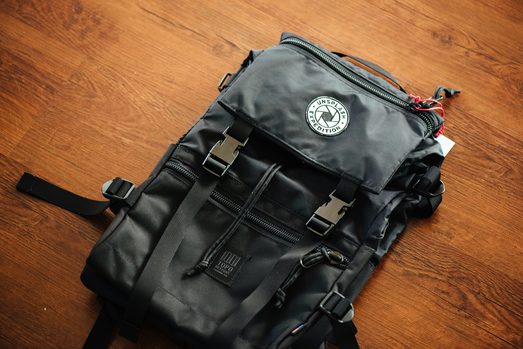 Offener Rucksack von innen