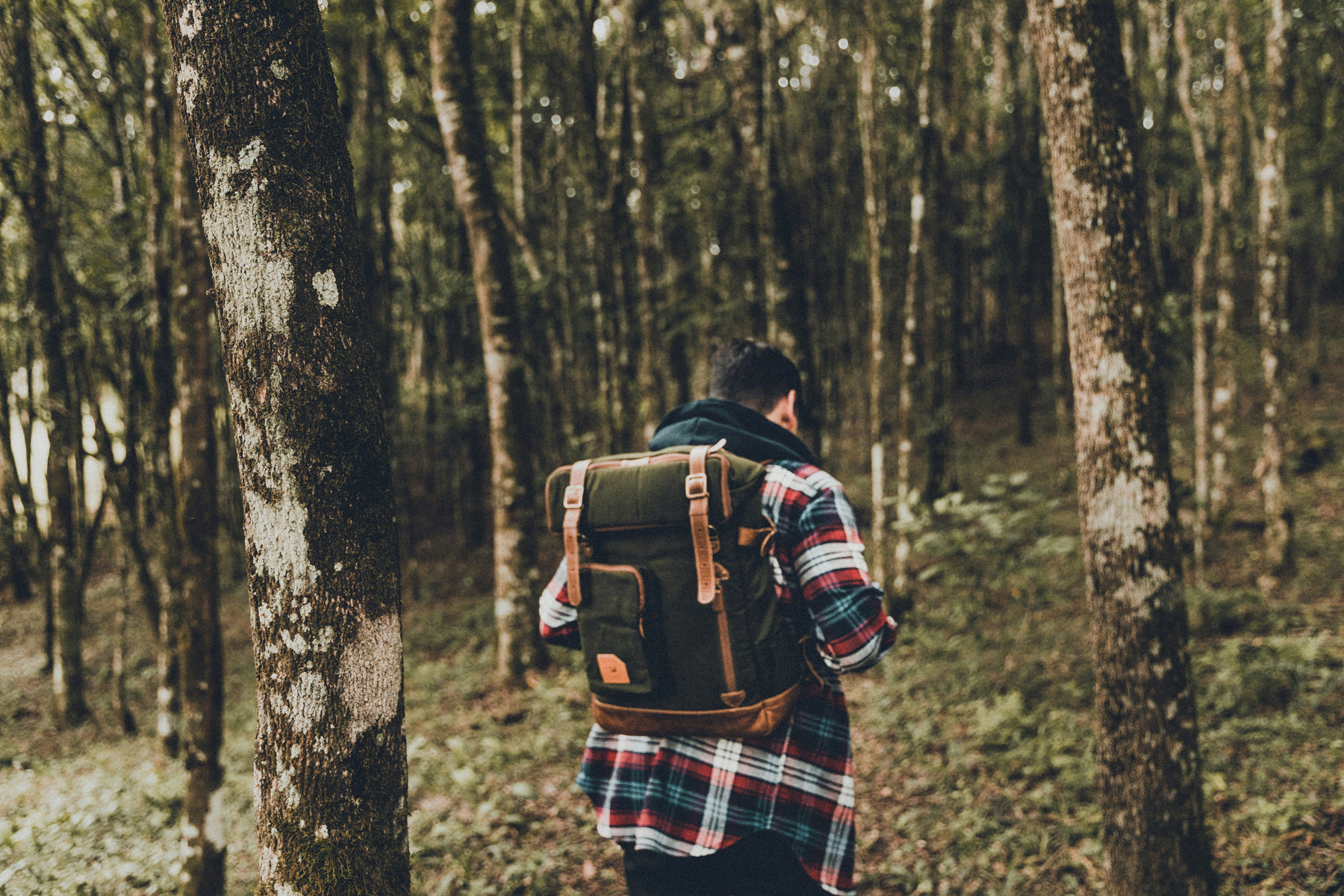 Rucksack trocknet an der Luft